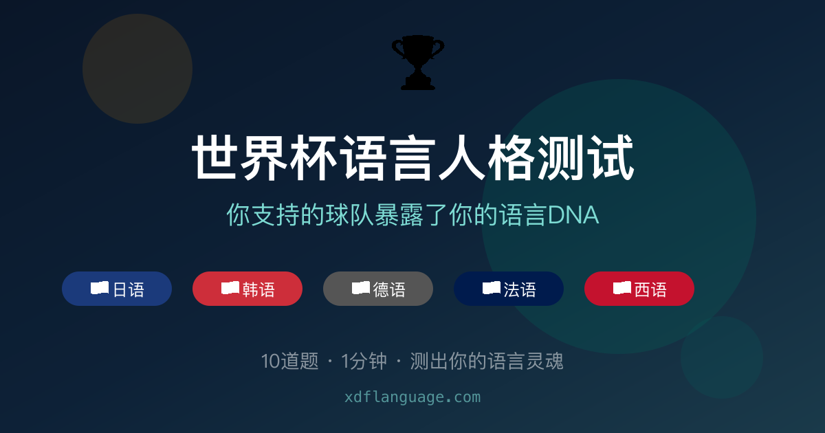 世界杯语言人格测试